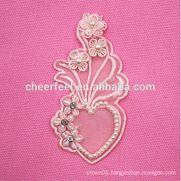 Newest lovely lace clothes patch applique for blouse decoration